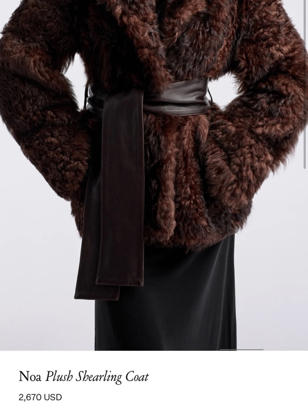 Nour Hammour shearling  Noa coat